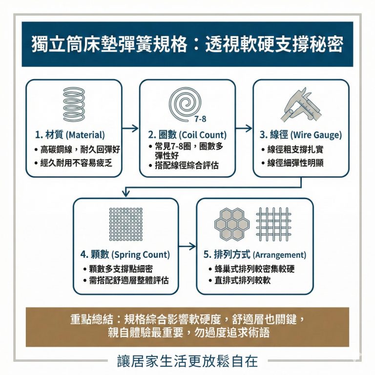 大漢家具提醒，雖然獨立筒床墊的規格很重要，但還是親自試躺最為準確